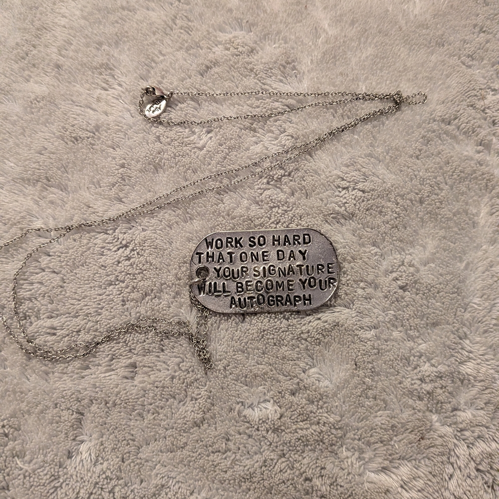 Silver Inspirational Pendant Necklace By Alisa Michelle